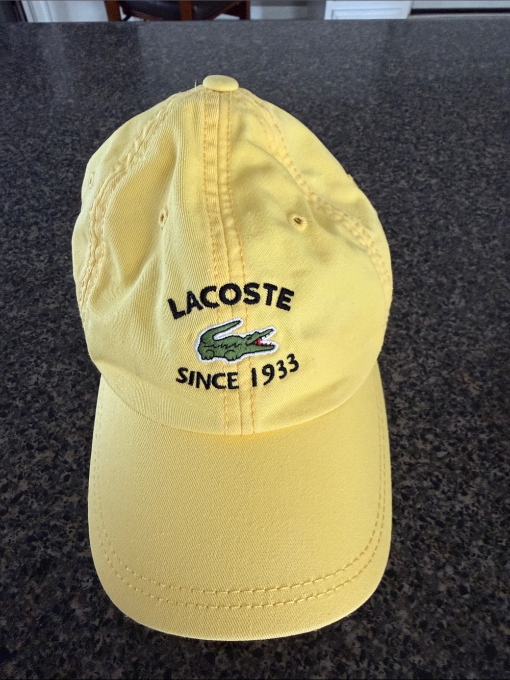 Lacoste Yellow Croc Logo Baseball Hat